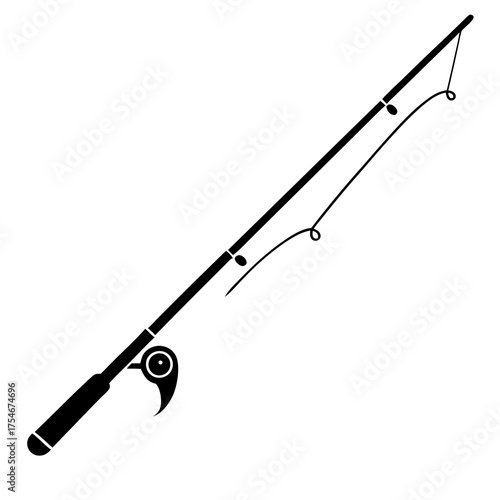 Fishing Rod Summer Vector Illustration | Outdoor Fishing Equipment Design