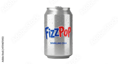 Fizz Pop Sparkling Cola can isolated PNG with Transparent Background
