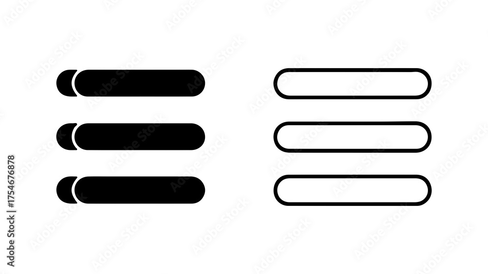 Obraz premium Rounded rectangle lines with transparent background