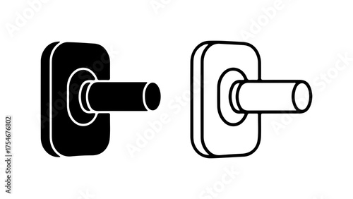 Door handle icon with transparent background