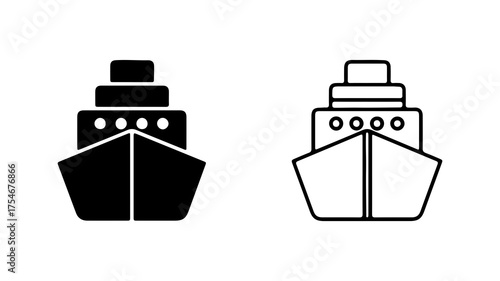 Ship icons with transparent background