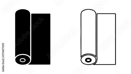 Rolled fabric with transparent background