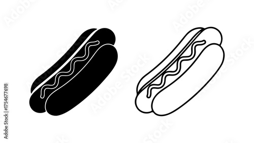 Hot dog icon with transparent background