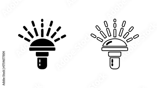 Sprinkler heads icon with transparent background