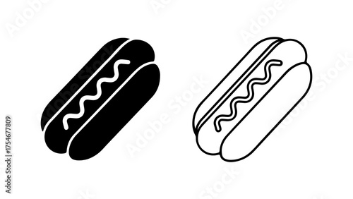 Hot dog icon with transparent background