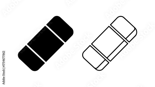 Rubber eraser with transparent background