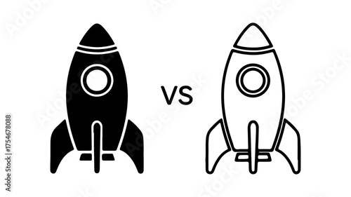 Rockets comparison with transparent background