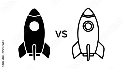Rockets comparison with transparent background