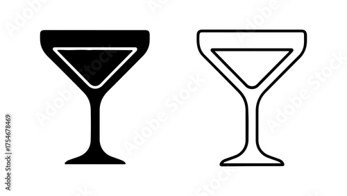 Martini glasses with transparent background