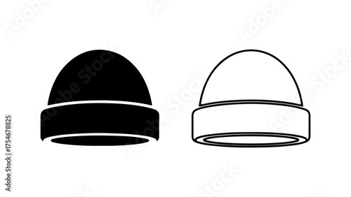 Winter beanies with transparent background