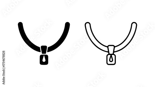 Necklace icons with transparent background