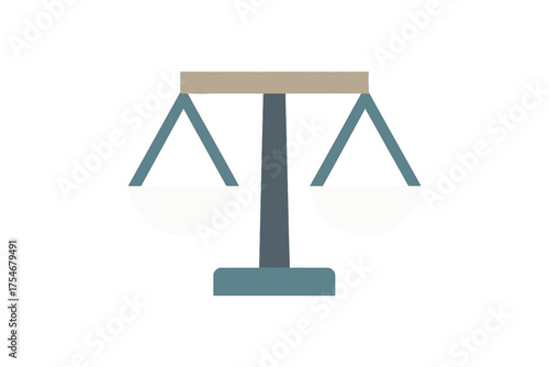 Traditional balance scale symbolizing justice equality and legal fairness concept for measurement