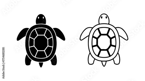 Turtle icons with transparent background