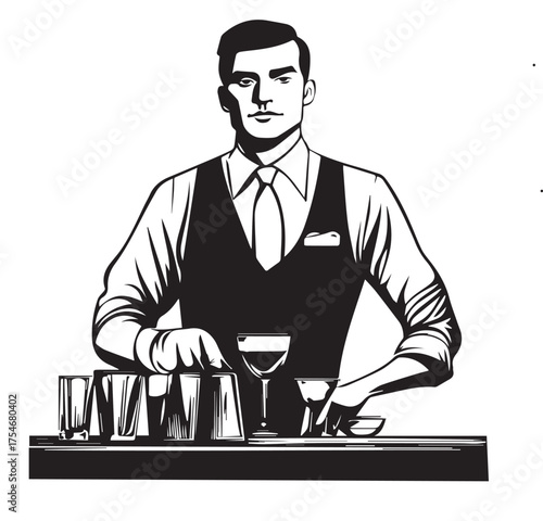 bartender in a bar