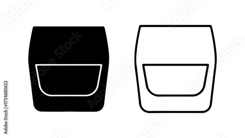 Whiskey glass outline with transparent background