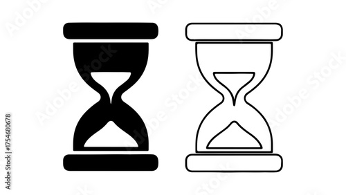 Hourglass icons with transparent background