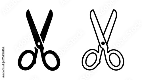 Scissors set with transparent background
