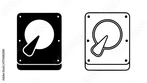 Hard drive icon with transparent background