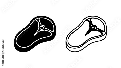 Raw meat cuts with transparent background