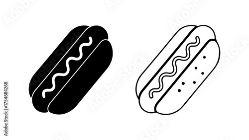 Hot dog icon with transparent background
