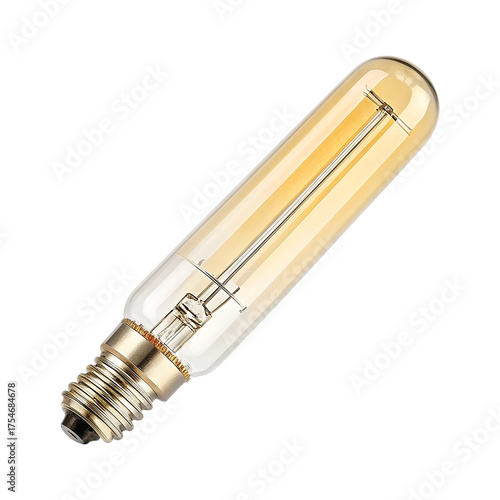 Clear Tubular LED Filament Bulb with Screw Base – Transparent Vintage-Style Light Component for Decorative Use