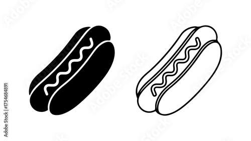 Hot dog icon with transparent background