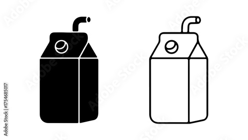 Juice box icon with transparent background