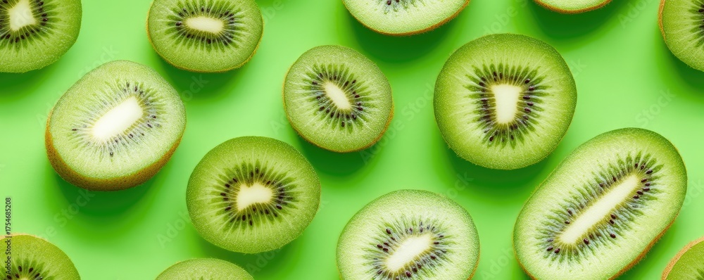 Fototapeta premium kiwi seamless pattern background banner