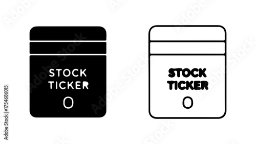 Stock ticker display with transparent background