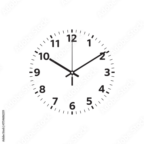 Illustration of clock showing ten past two time is a valuable resource to manage