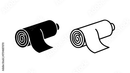 Rolled carpet with transparent background