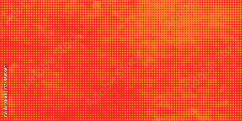 Dots halftone orange color pattern gradient texture with technology digital background. Dots pop art comics with summer background.