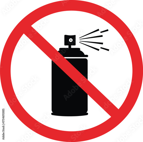 No spraying prohibition sign vector graphic scalable eps illustration icon forbidden