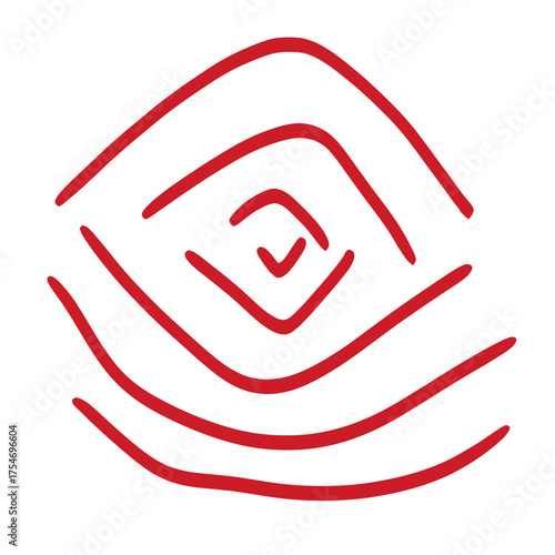 Red abstract line arrow issolated graphic resource