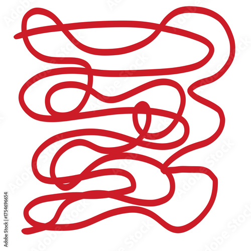 Red abstract line arrow issolated graphic resource