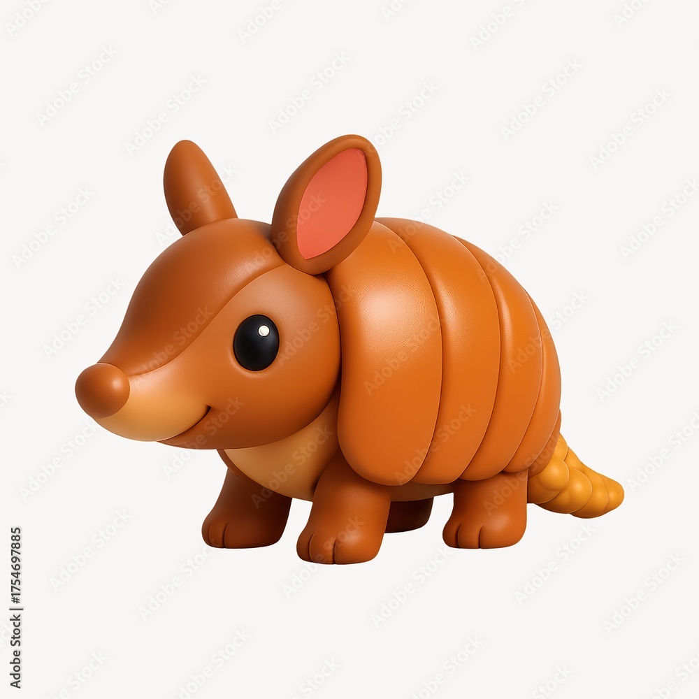 Fototapeta premium Cute cartoon armadillo toy