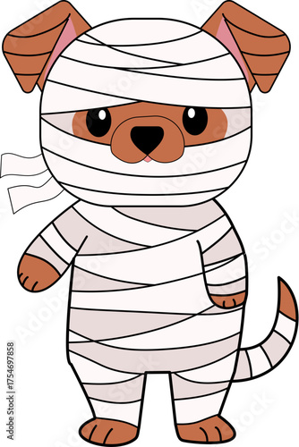 Cartoon dog Mommy character Halloween 