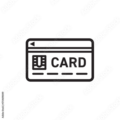 シンプルなクレジットカードのアイコン
