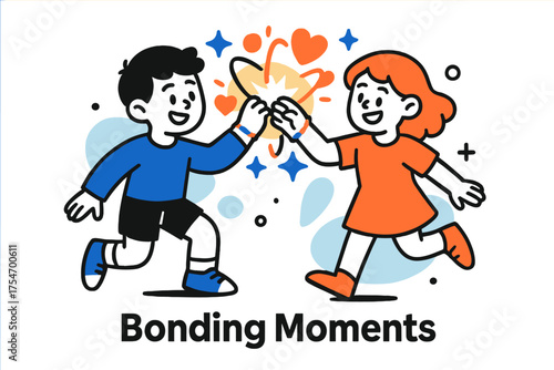 Glowing Friendship Bracelets. Documenting childhood friendships. Character exchanging glowing friendship