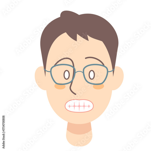 歯を見せる男性