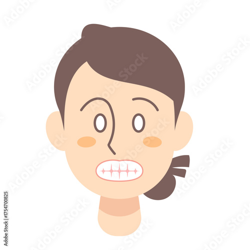 歯を見せる女性