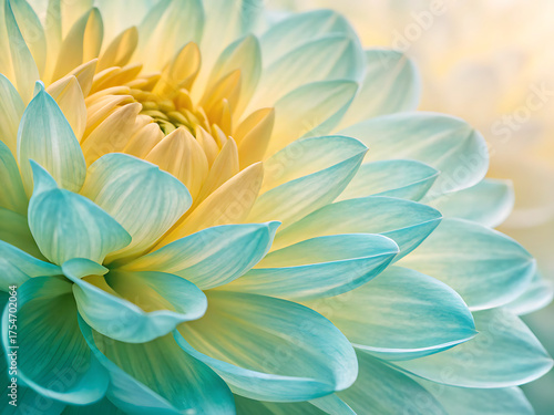Soft abstract nature macro showing curved petal 