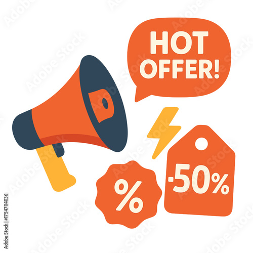 Announcing exciting sale with hot offer and discount