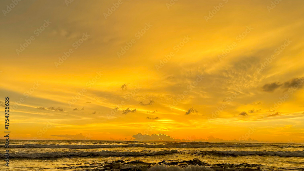 Fototapeta premium Sunset Sky Reflected on Shallow Tides