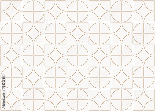 Seamless quarter circles pattern in earthy shades for banners, wall décor, textiles, interior design and more.