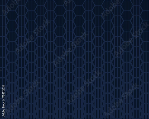 Geometric Hexagon Pattern in Navy Blue