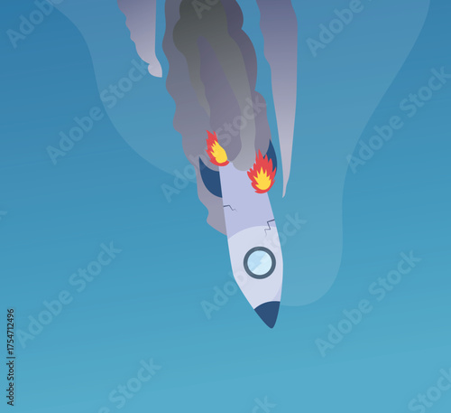 Crashing Rocket Fall from the Sky 