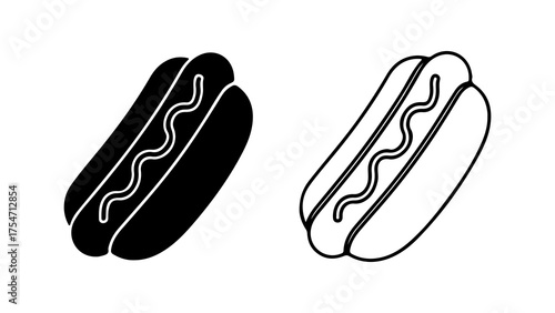 Hot dog icon with transparent background
