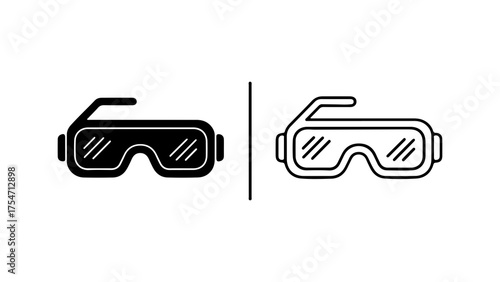 Virtual reality goggles with transparent background