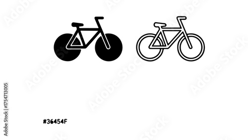 Bicycle outline with transparent background